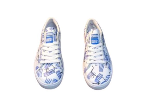 ⁦נעלי פומה-Puma layered skin graffiti sneakers genuine standard layered leather - Blue-white⁩ – תמונה ⁦6⁩