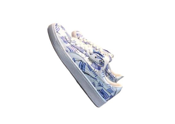 ⁦נעלי פומה-Puma layered skin graffiti sneakers genuine standard layered leather - Blue-white⁩ – תמונה ⁦2⁩