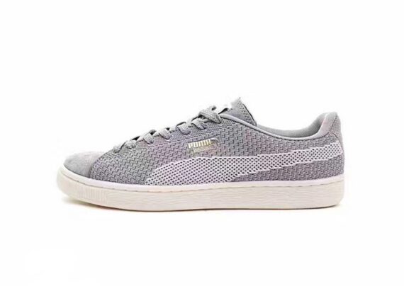 נעלי פומה- Puma suede Classic+ Knit -Light Grey