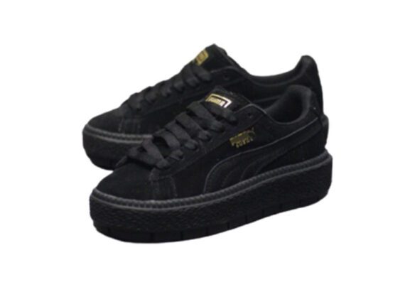 ⁦נעלי פומה- Puma suede platform rihanna plarform shoes-Black⁩ – תמונה ⁦3⁩