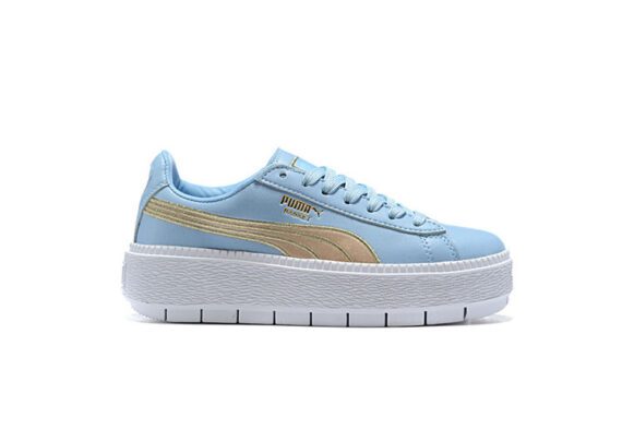 נעלי פומה- Puma suede platform rihanna platform shoes leather-Polo Blue