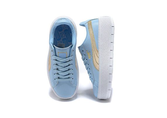 ⁦נעלי פומה- Puma suede platform rihanna platform shoes leather-Polo Blue⁩ – תמונה ⁦3⁩