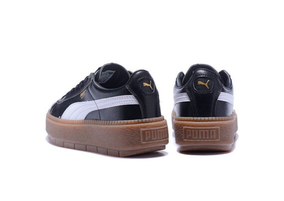 ⁦נעלי פומה- Puma suede platform rihanna platform shoes leather-White and Black⁩ – תמונה ⁦4⁩