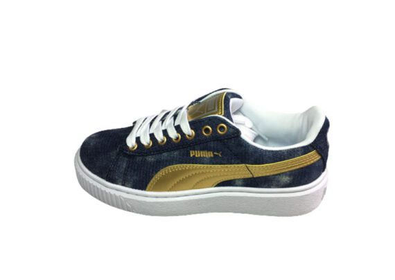 נעלי פומה-Rihanna II Puma Velvet Denim Satin-Gold