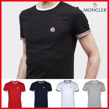 SHORT TSHIRT MEN MONCLER FRONT LOGO-קטלוג חולצות קצרות מונקלר