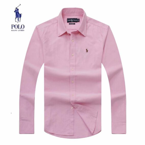 ראלף לורן-RL SHIRT MEN'S LONG PINK