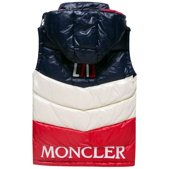 ⁦MONCLER COATS CATEGORY MEN & WOMEN - NAVY BLUE WHITE & RED⁩ – תמונה ⁦4⁩