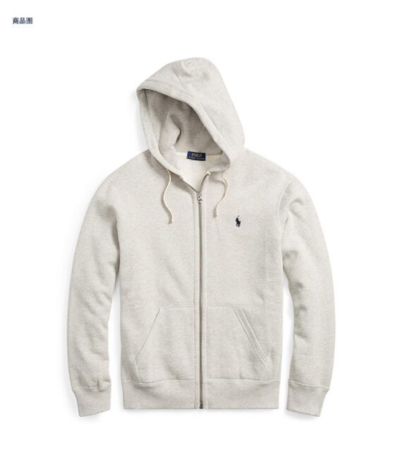 ⁦ראלף לורן-RL MEN’S JACKET HOODIES WHITE⁩ – תמונה ⁦2⁩