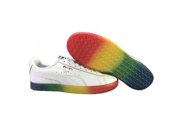 ⁦נעלי פומה-puma CLYDE PRIDE colorful casual sneakers-White⁩ – תמונה ⁦9⁩