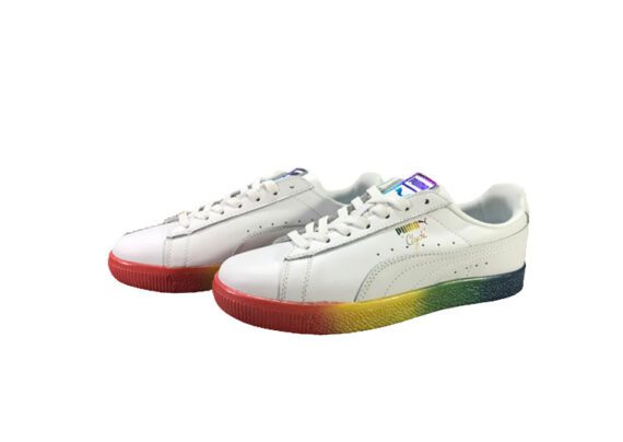 ⁦נעלי פומה-puma CLYDE PRIDE colorful casual sneakers-White⁩ – תמונה ⁦2⁩