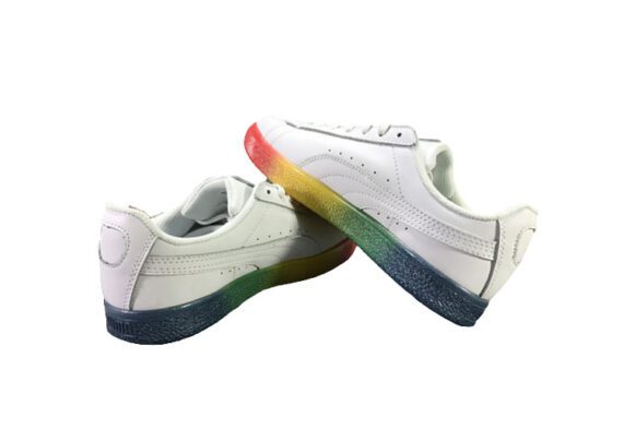 ⁦נעלי פומה-puma CLYDE PRIDE colorful casual sneakers-White⁩ – תמונה ⁦7⁩