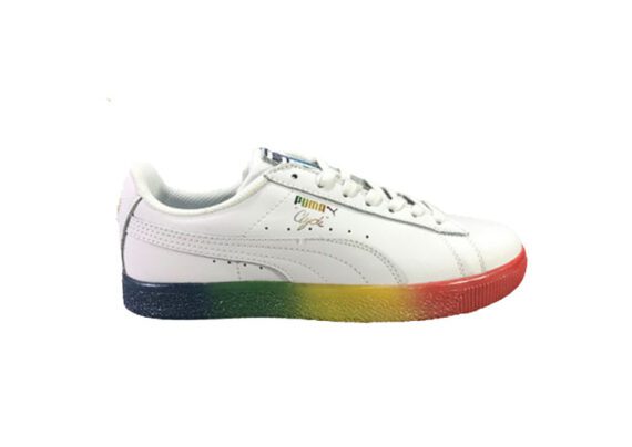 ⁦נעלי פומה-puma CLYDE PRIDE colorful casual sneakers-White⁩ – תמונה ⁦3⁩