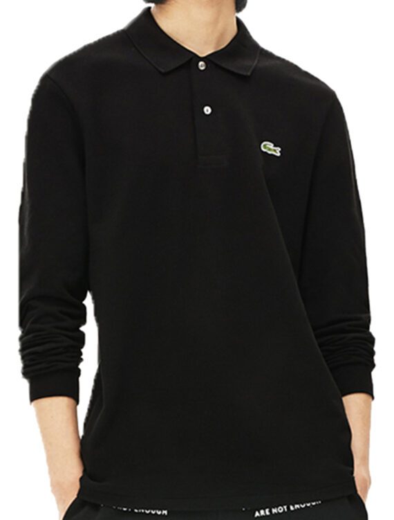 לקוסט-LACSOTE TSHIRT MEN POLO LONG - Black