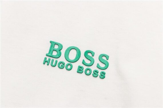 ⁦בוס-HUGO BOSS TSHIRT MEN'S SHORT - White Green⁩ – תמונה ⁦6⁩