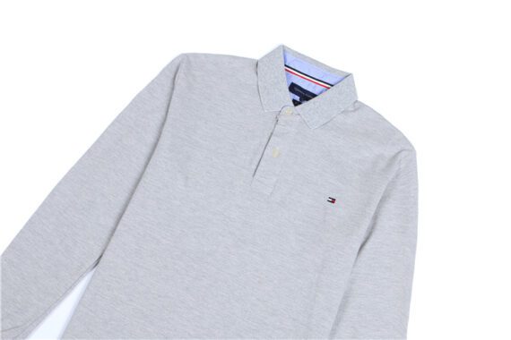 ⁦טומי הילפיגר-TOMMY POLO LONG MEN'S - Gray⁩ – תמונה ⁦3⁩