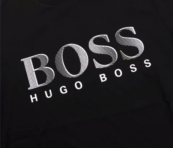 ⁦בוס-HUGO BOSS TSHIRT MEN'S SHORT - BLACK⁩ – תמונה ⁦3⁩