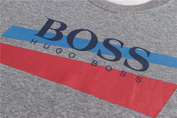 ⁦בוס-HUGO BOSS TSHIRT MEN'S LONG -GRAY⁩ – תמונה ⁦3⁩