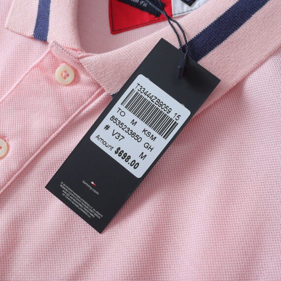 ⁦טומי הילפיגר-TOMMY POLO MEN'S TSHIRT - LIGHT PINK⁩ – תמונה ⁦4⁩