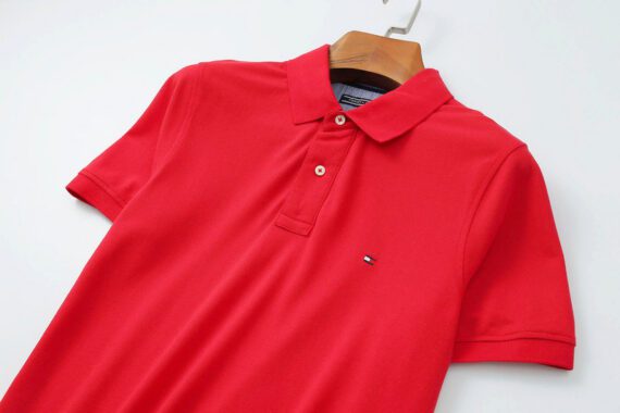 ⁦טומי הילפיגר-TOMMY POLO MEN'S TSHIRT - Red⁩ – תמונה ⁦13⁩