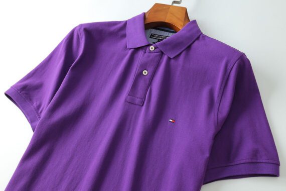 ⁦טומי הילפיגר-TOMMY POLO MEN'S TSHIRT - Royal Purple⁩ – תמונה ⁦4⁩