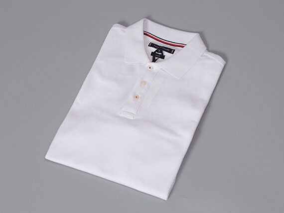 ⁦טומי הילפיגר-TOMMY POLO MEN'S TSHIRT - Titan White⁩ – תמונה ⁦7⁩