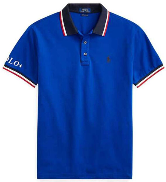 ראלף לורן-RALPH LAUREN POLO TSHIRT MEN'S SHORT DESGIN - BLUE