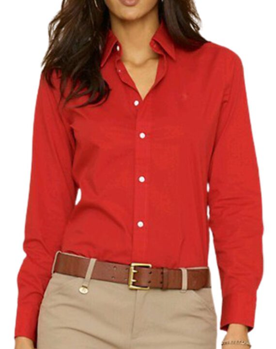 ראלף לורן-RALPH LAUREN SHIRT WOMEN - Persian Red