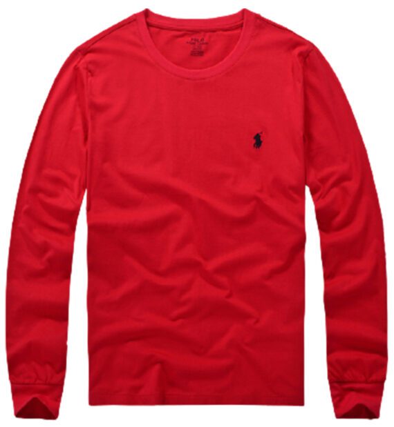 ראלף לורן-RALPH LAUREN TSHIRT MEN'S LONG - RED