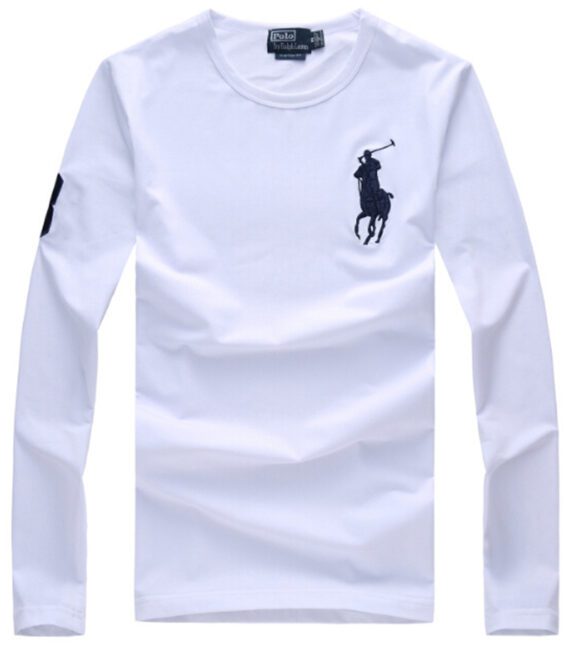 ראלף לורן-RALPH LAUREN TSHIRT MEN'S LONG - WHITE