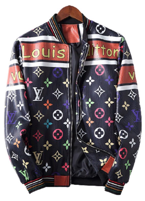 לואי ויטון-LOUIS VUITTON LEATHER JACKET MEN'S - Indian Red & Haiti