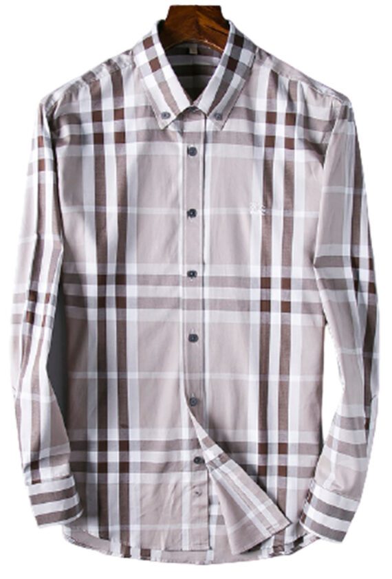 מעיל ברברי-BURBERRY BUTTON MEN - Light Grey Mix