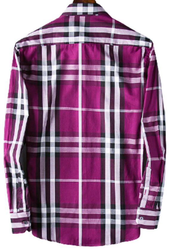 ⁦מעיל ברברי-BURBERRY BUTTON MEN - Medium Red Violet Mix⁩ – תמונה ⁦2⁩