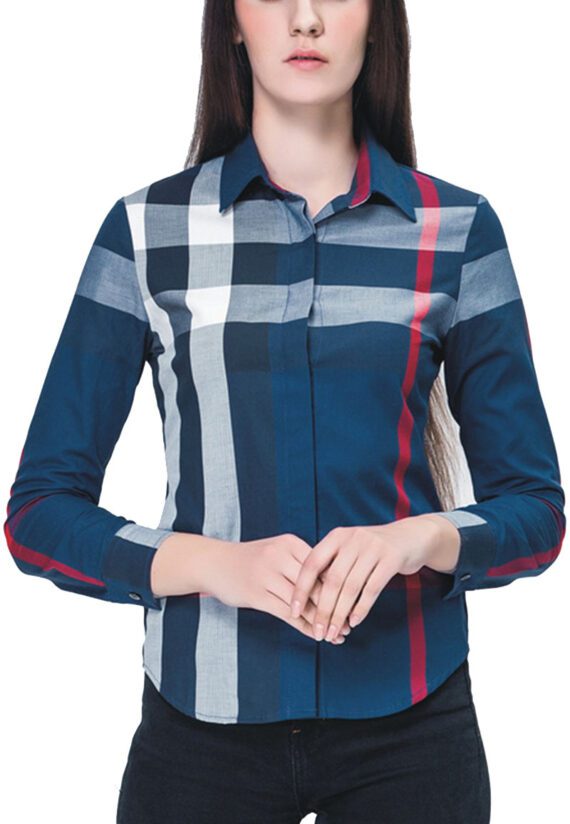 ⁦ברברי-BURBERRY WOMEN BUTTON- Catalina Blue Mix⁩ – תמונה ⁦4⁩