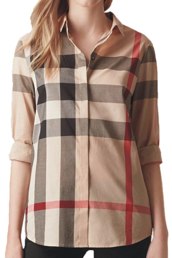 ברברי-BURBERRY WOMEN BUTTON- Mongoose Mix