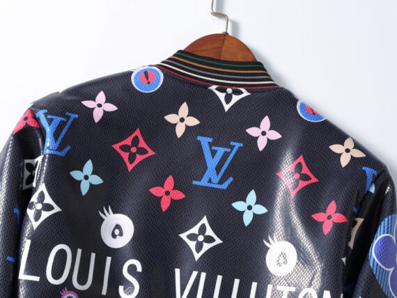 ⁦לואי ויטון-LOUIS VUITTON LEATHER JACKET MEN'S - Wild Watermelon & Slate Blue⁩ – תמונה ⁦5⁩