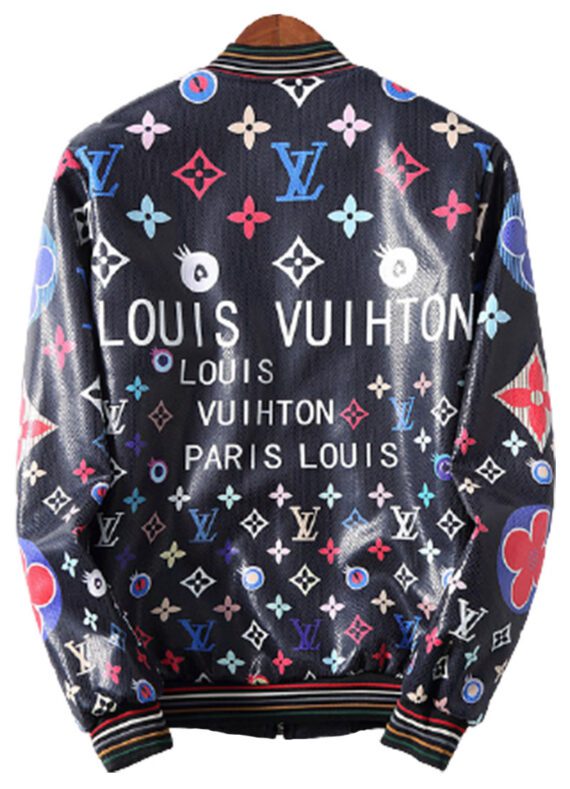 ⁦לואי ויטון-LOUIS VUITTON LEATHER JACKET MEN'S - Wild Watermelon & Slate Blue⁩ – תמונה ⁦2⁩