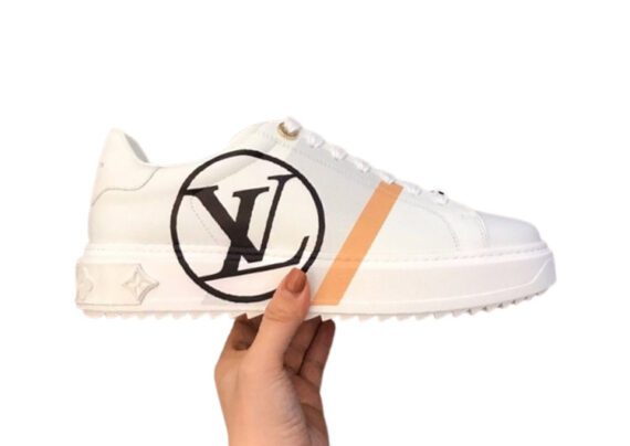 ⁦לואי ויטון - Louis Vuitton shoes - White Black & Harvest Gold⁩ – תמונה ⁦2⁩