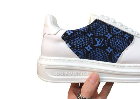 ⁦לואי ויטון - Louis Vuitton shoes - White Lilac Blue & Celery⁩ – תמונה ⁦5⁩