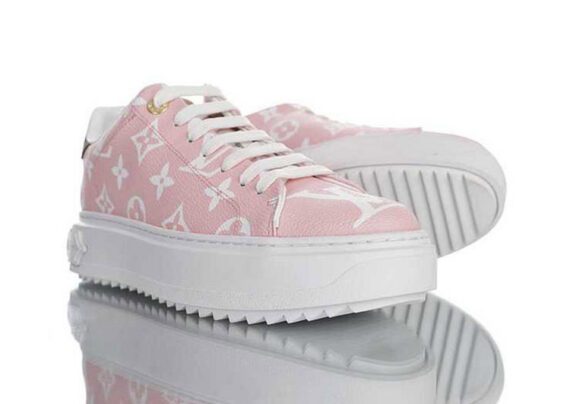 ⁦לואי ויטון - Louis Vuitton shoes - White & Pink Flare⁩ – תמונה ⁦5⁩