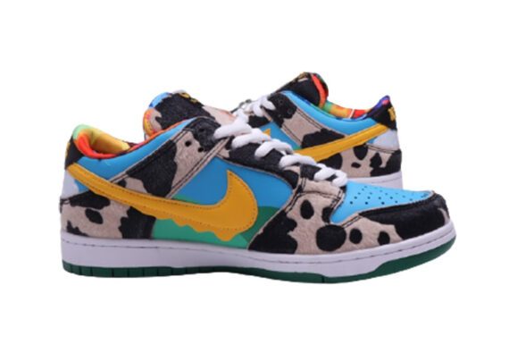 ⁦נעליי נייק-NIKE SB DUNK LOW PRO QS - Blue - Yellow & Green⁩ – תמונה ⁦2⁩