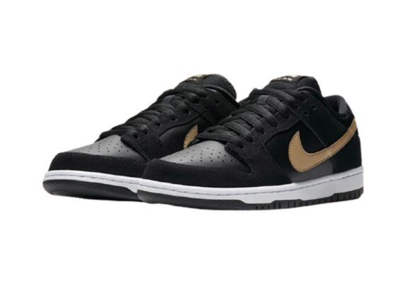 ⁦נעליי נייק-NIKE SB DUNK LOW PRO QS - Sandrift - Black & White⁩ – תמונה ⁦2⁩