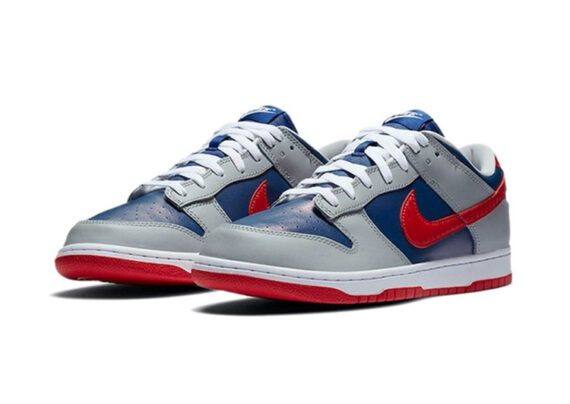 ⁦נעליי נייק-NIKE SB DUNK LOW PRO QS - Storm Grey & Regal Blue Carmine⁩ – תמונה ⁦3⁩