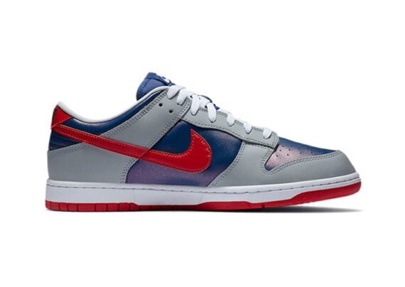 ⁦נעליי נייק-NIKE SB DUNK LOW PRO QS - Storm Grey & Regal Blue Carmine⁩ – תמונה ⁦2⁩