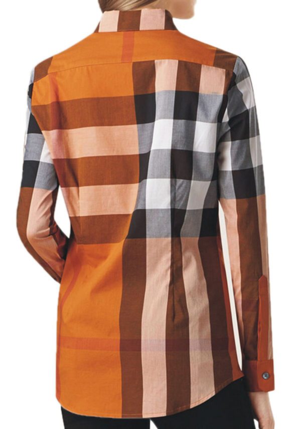 ⁦ברברי-BURBERRY WOMEN BUTTON- Burnt Sienna Mix⁩ – תמונה ⁦4⁩