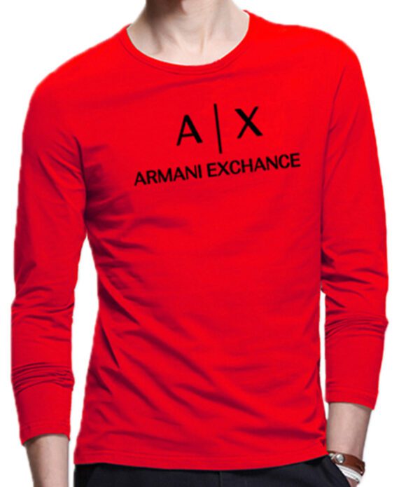 ארמני- ARMANI TSHIRT LONG MEN'S - Red