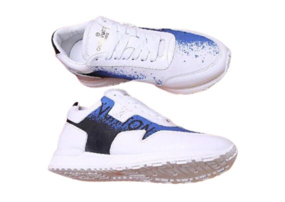 ⁦לואי ויטון - Louis Vuitton shoes - Black Blue & White⁩ – תמונה ⁦3⁩