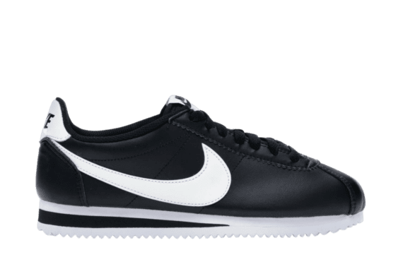 נעלי נייק-Nike Classic Cortez - Black White Logo