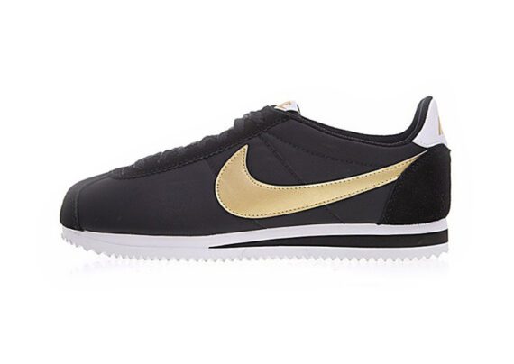 נעלי נייק-Nike Classic Cortez - Black_Metallic_Gold_Multiple