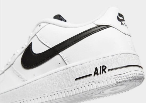 ⁦נעלי נייק-Nike Air Force 1 Low BLACK WHITE⁩ – תמונה ⁦4⁩