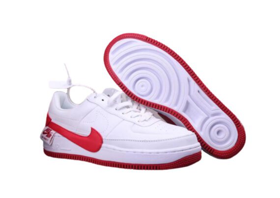 ⁦נעלי נייק -Nike Air Force 1 Low WHITE- CARDINAL⁩ – תמונה ⁦4⁩